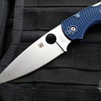 Spyderco Native Chief Folding Knife- Cobalt Blue FRN Handle- Satin CPM SPY27 Steel Blade C244PCBL