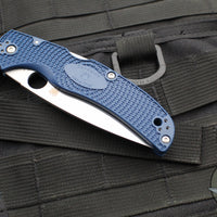 Spyderco Native Chief Folding Knife- Cobalt Blue FRN Handle- Satin CPM SPY27 Steel Blade C244PCBL