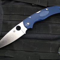 Spyderco Native Chief Folding Knife- Dark Blue FRN Handle- Satin Blade C244PDBL