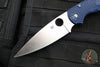 Spyderco Native Chief Folding Knife- Dark Blue FRN Handle- Satin Blade C244PDBL