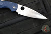 Spyderco Native Chief Folding Knife- Dark Blue FRN Handle- Satin Blade C244PDBL