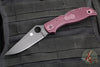 Spyderco Stretch 2 XL Lockback Knife- Burgundy FRN Handle- Black Flat Ground Blade C258BGBKP