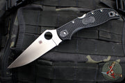 Spyderco Stretch 2 XL Lockback Knife- Black FRN Handle- Satin Flat Ground Blade C258PBK