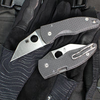 Spyderco Microjimbo Folder- Wharncliffe- Carbon Fiber Handle- Satin Blade C264CFP