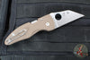 Spyderco Microjimbo Folder- Wharncliffe- Brown G-10 Handle- Satin 15V Blade C264GPBN15V