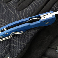 Spyderco Microjimbo Folder- Wharncliffe- Cobalt Blue G-10 Handle- Satin SPY27 Blade C264GPCBL