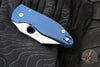 Spyderco Microjimbo Folder- Wharncliffe- Cobalt Blue G-10 Handle- Satin SPY27 Blade C264GPCBL