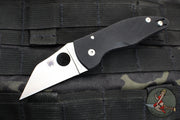 Spyderco Microjimbo Folder- Wharncliffe- Black Handle- Satin Blade C264GP