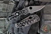 Spyderco Edgerati Compression Lock Folder- Black Skeletonized Aluminum Handle- Black S30V Blade C266BKALBKP