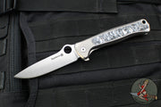 Spyderco Slym R.I.L. Folder- Gray PVD Titanium Handle- Dark Matter Polar FatCarbon Inlay- Stonewash Blade C271TIP