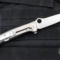Spyderco Slym R.I.L. Folder- Gray PVD Titanium Handle- Dark Matter Polar FatCarbon Inlay- Stonewash Blade C271TIP