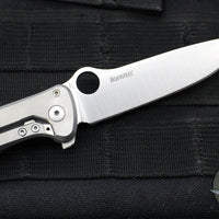 Spyderco Slym R.I.L. Folder- Gray PVD Titanium Handle- Dark Matter Polar FatCarbon Inlay- Stonewash Blade C271TIP