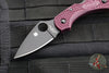 Spyderco Dragonfly Compact Folding Knife- Burgundy FRN Handles- Black PD#1 Steel Blade C28BGBKP2