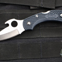 Spyderco Dragonfly Compact Folding Knife- Drop POint- Emerson Opener- Gray FRN Handle- Satin Blade C28PGYW2