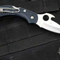 Spyderco Dragonfly Compact Folding Knife- Drop POint- Emerson Opener- Gray FRN Handle- Satin Blade C28PGYW2