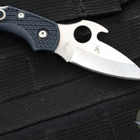 Spyderco Dragonfly Compact Folding Knife- Drop POint- Emerson Opener- Gray FRN Handle- Satin Blade C28PGYW2