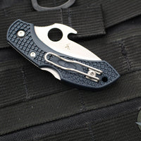 Spyderco Dragonfly Compact Folding Knife- Drop POint- Emerson Opener- Gray FRN Handle- Satin Blade C28PGYW2