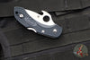 Spyderco Dragonfly Compact Folding Knife- Drop POint- Emerson Opener- Gray FRN Handle- Satin Blade C28PGYW2