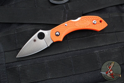 Spyderco Dragonfly Compact Folding Knife- Orange FRN Handle- Satin Blade C28POR2