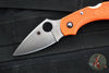 Spyderco Dragonfly Compact Folding Knife- Orange FRN Handle- Satin Blade C28POR2