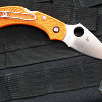 Spyderco Dragonfly Compact Folding Knife- Orange FRN Handle- Satin Blade C28POR2