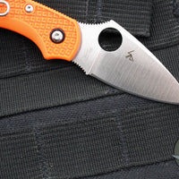 Spyderco Dragonfly Compact Folding Knife- Orange FRN Handle- Satin Blade C28POR2