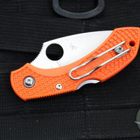 Spyderco Dragonfly Compact Folding Knife- Orange FRN Handle- Satin Blade C28POR2