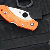 Spyderco Dragonfly Compact Folding Knife- Orange FRN Handle- Satin Blade C28POR2