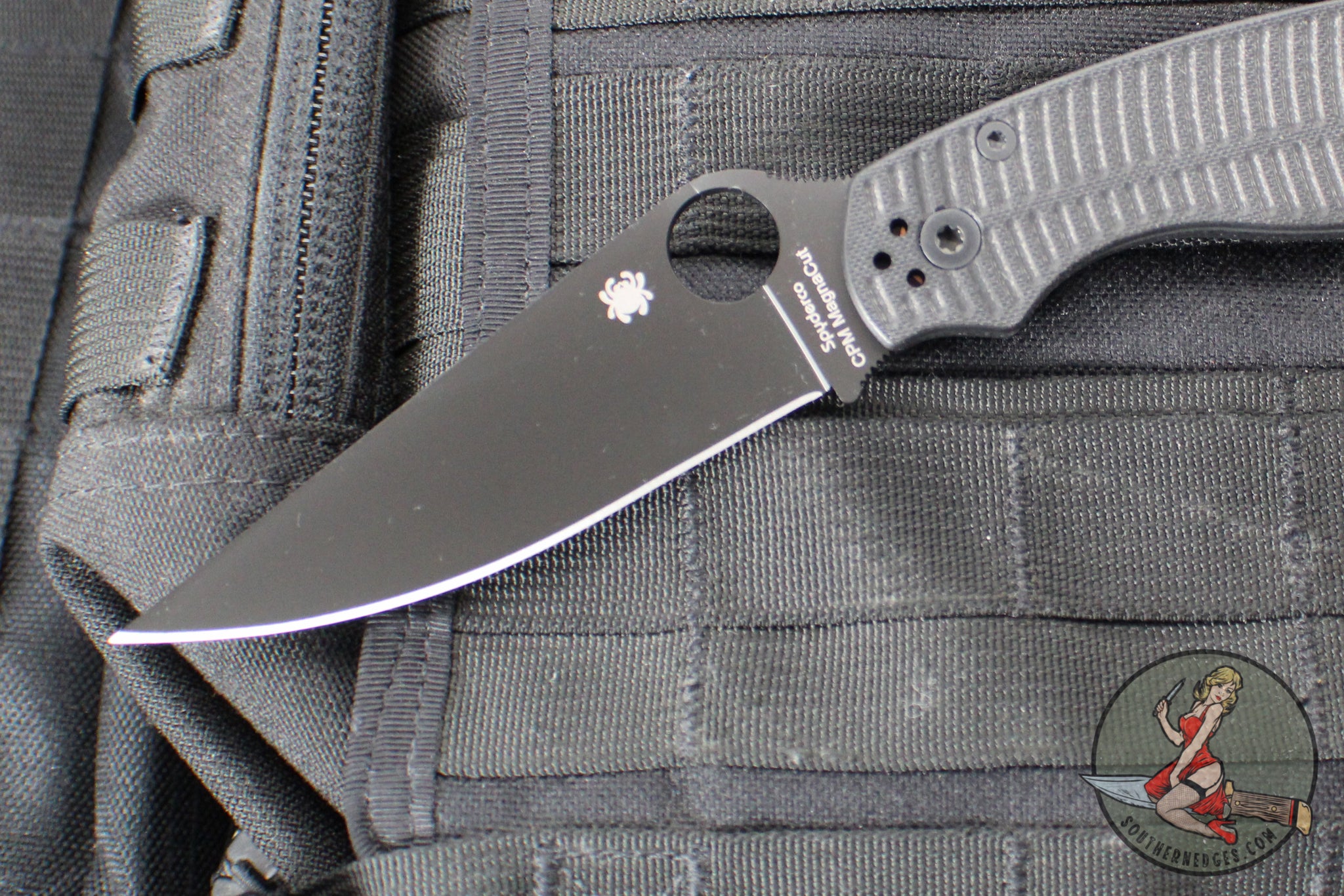 Spyderco Military Folding Knife- Modified Clip Point- Salt- Black G-10 ...