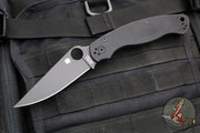 Spyderco Military 2 Folding Knife- Modified Clip Point- Black G-10 Scales- Black Blade C36GPBK2