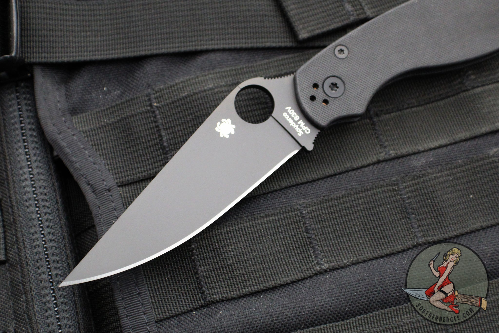 Spyderco Military 2 Folding Knife- Modified Clip Point- Black G-10 Sca ...