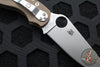 Spyderco Military Folding Knife- Modified Clip Point- Brown G-10- Satin CPM15V Steel Blade C36GPBN15V2