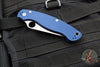 Spyderco Military Folding Knife- Modified Clip Point- Cobalt Blue G-10- Satin SPY27 Steel Blade C36GPCBL2