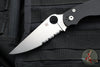 Spyderco Military Folding Knife- Compression Lock- Modified Clip Point- Black G-10- Satin Serrated Blade C36GPS2