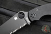 Spyderco Military 2 Folding Knife- Modified Clip Point- Black G-10 Scales- Black Part Serrated Blade C36GPSBK2