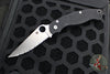 Spyderco Military 2 Folding Knife- Modified Clip Point- Black G-10 Scales- Satin Full Serrated Blade C36GS2