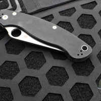 Spyderco Military 2 Folding Knife- Modified Clip Point- Black G-10 Scales- Satin Full Serrated Blade C36GS2