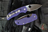 Spyderco Native 5 Lockback Knife- Dark Blue G-10 Handle- Satin Flat Ground Blade C41GPDBL5