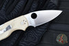 Spyderco Native 5 Lockback Folder- Brown Micarta Handle- Satin CPM-Cru Wear Steel Blade C41MPCW5