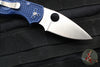 Spyderco Native 5 Blue Handle Satin SPY27 Flat Ground Lockback Knife C41PCBL5