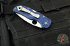 Spyderco Native 5 Blue Handle Satin SPY27 Flat Ground Lockback Knife C41PCBL5