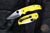 Spyderco Native 5 Salt- Yellow Handle- Magnacut Satin Flat Ground Blade C41PYL5