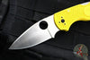 Spyderco Native 5 Salt- Yellow Handle- Magnacut Satin Flat Ground Blade C41PYL5