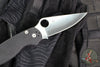 Spyderco Paramilitary 2 Left Hand Black with Satin CPM S30V Steel Folder C81GPLE2