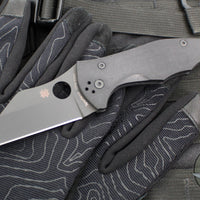 Spyderco Yojimbo Black Folder with Black Wharncliffe Blade C85GPBBK2