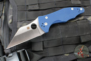 Spyderco Yojimbo Folder- Wharncliffe Edge- Cobalt Blue G-10 Handle- Satin SPY27 Steel Blade C85GPCBL2
