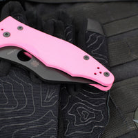 Spyderco Yojimbo- Wharncliffe- Pink G-10 Handle- Black S30V Steel Blade SPRINT RUN C85GPNBKP2