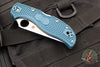 Spyderco Stretch Lockback Folder- Blue FRN Handle- Satin Flat Ground Blade C90FP2K390