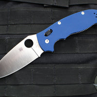 Spyderco Manix 2 XL Folder- Cobalt Blue G-10- Satin SPY27 Steel Blade C95GPCBL2