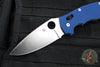 Spyderco Manix 2 XL Folder- Cobalt Blue G-10- Satin SPY27 Steel Blade C95GPCBL2